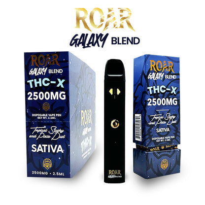 Roar Galaxy Blend THC-X Disposable Vape 2500MG - Tropical Slushy & Pixie Dust (Sativa)