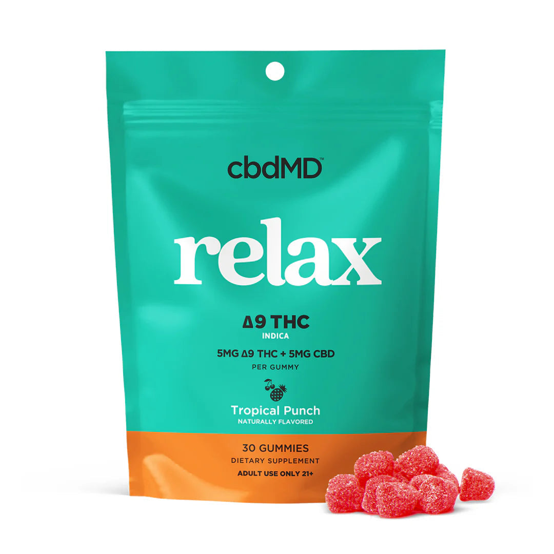 Delta 9 THC Relax Gummies 100MG - Tropical Punch