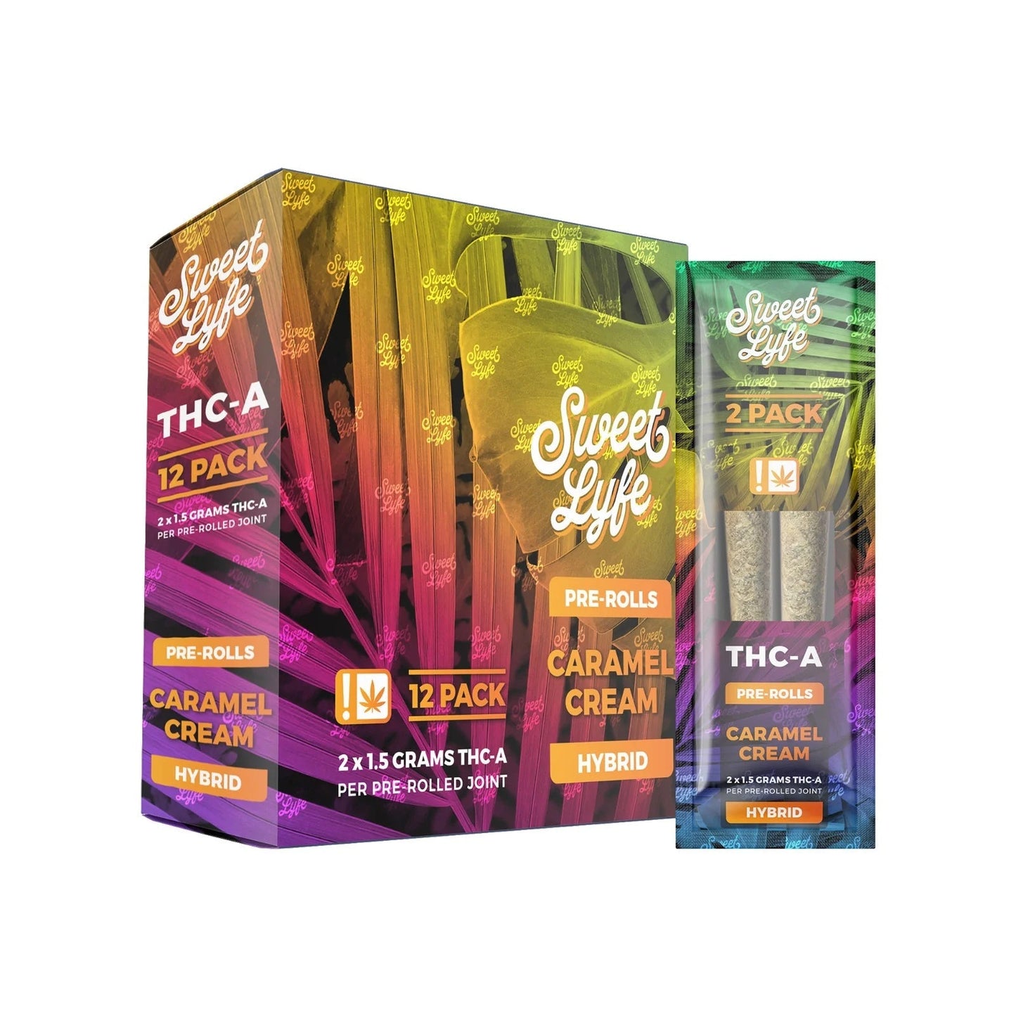 Sweet Lyfe THC-A Joints - 2 Pack Caramel Cream (Hybrid)