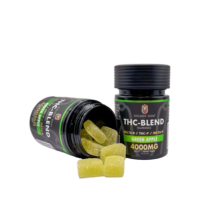 THC Blended 4000MG Infused Gummies Delta 8 / THC-P / Delta 9 - Green Apple