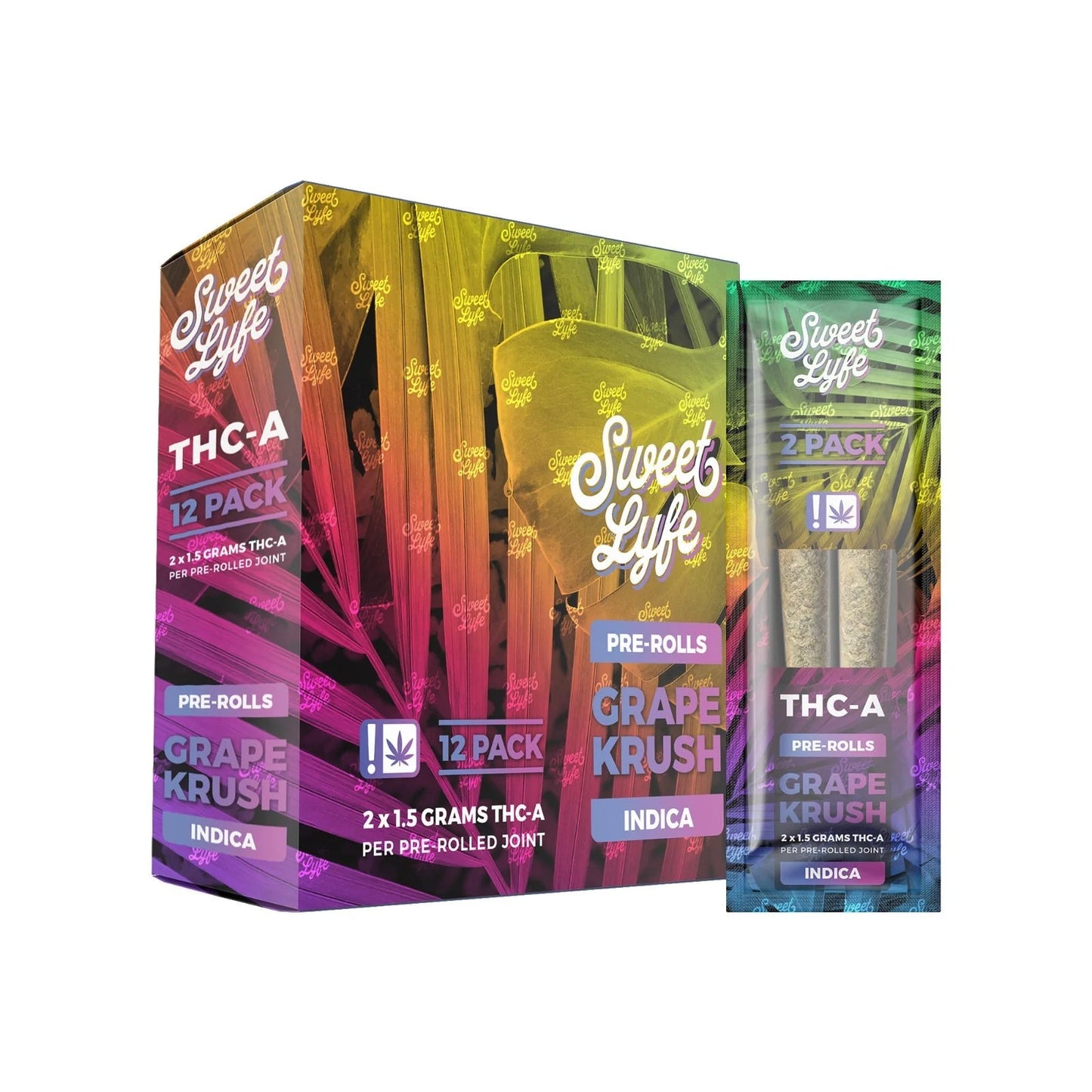 Sweet Lyfe THC-A Joints - 2 Pack Grape Krush (Hybrid)