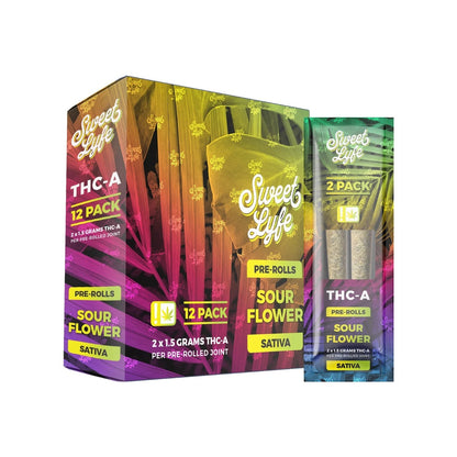 Sweet Lyfe THC-A Joints - 2 Pack Sour Flower (Sativa)