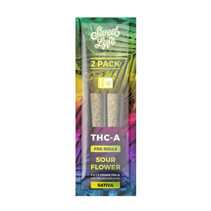 Sweet Lyfe THC-A Joints - 2 Pack Sour Flower (Sativa)