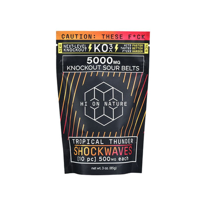 HI On Nature Shockwaves KO3 Blend Sour Belts | 5000mg | 10pc