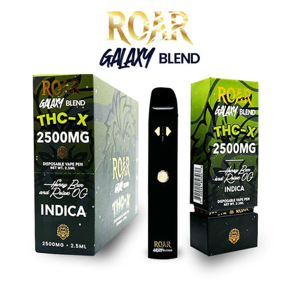 Roar Galaxy Blend THC-X Disposable Vape 2500MG - Honey Bun & Rolex OG (Indica)