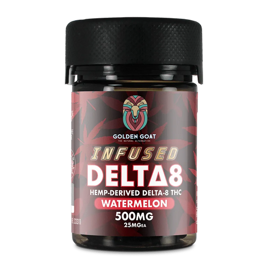 Infused Delta-8 Gummies, 500mg – Watermelon, 20ct