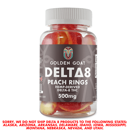 Delta 8 Gummies 500mg - Peach Rings