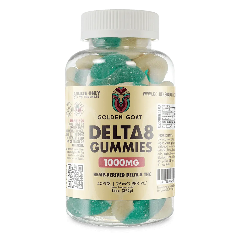 Delta 8 Gummies 1000mg - Blue Raspberry Rings